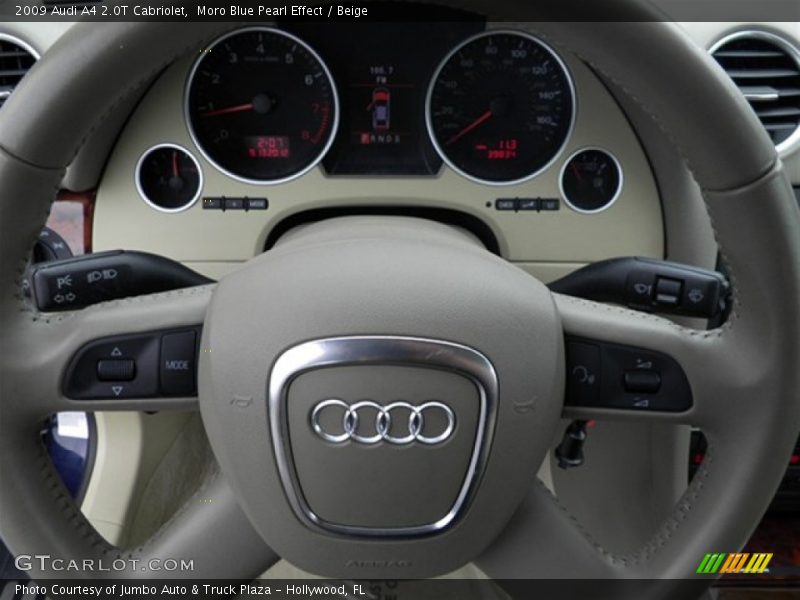 Moro Blue Pearl Effect / Beige 2009 Audi A4 2.0T Cabriolet