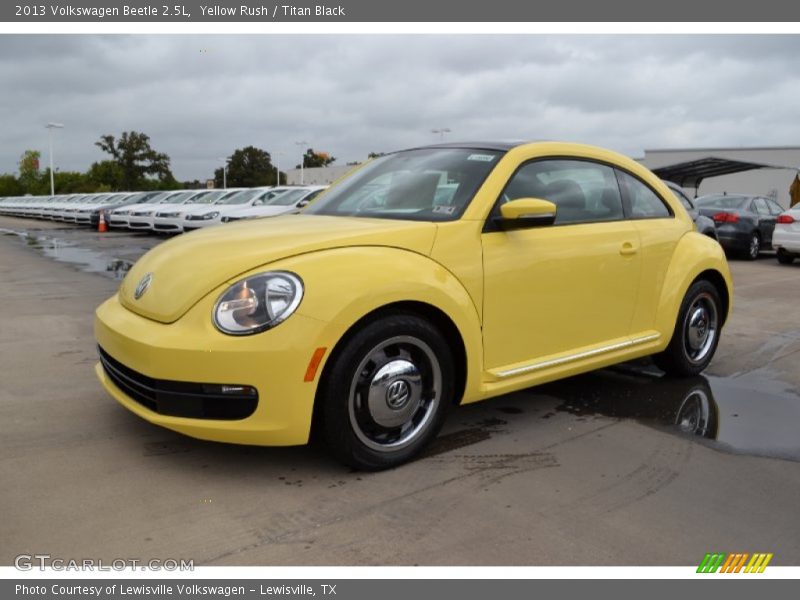 Yellow Rush / Titan Black 2013 Volkswagen Beetle 2.5L