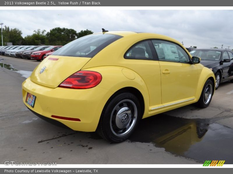 Yellow Rush / Titan Black 2013 Volkswagen Beetle 2.5L