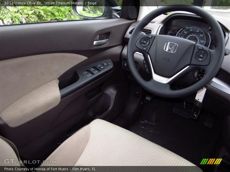 Urban Titanium Metallic / Beige 2012 Honda CR-V EX