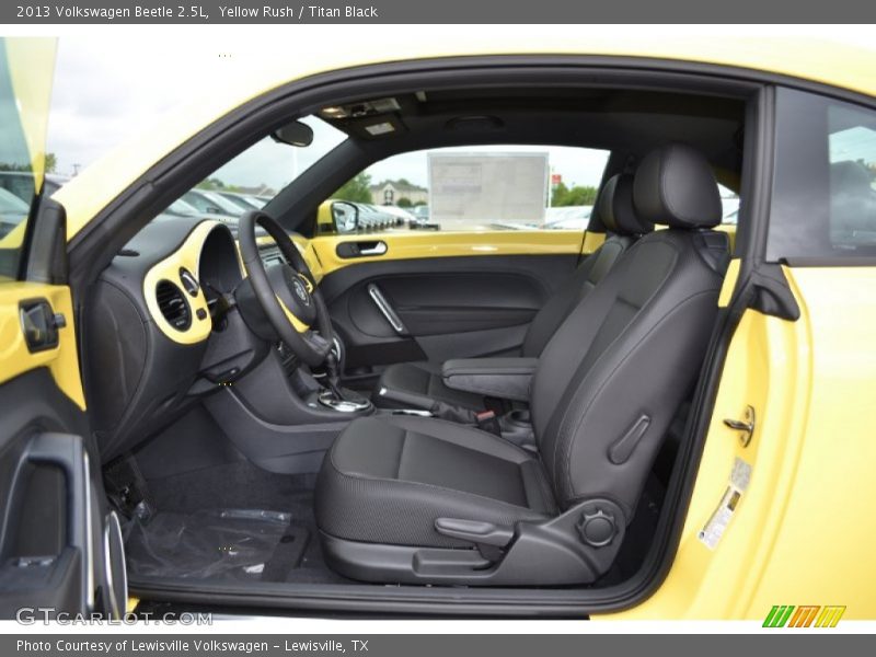 Yellow Rush / Titan Black 2013 Volkswagen Beetle 2.5L