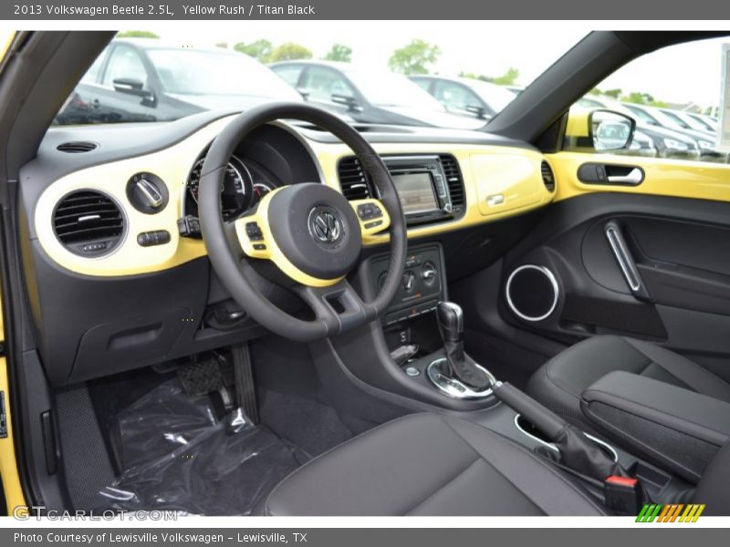 Yellow Rush / Titan Black 2013 Volkswagen Beetle 2.5L