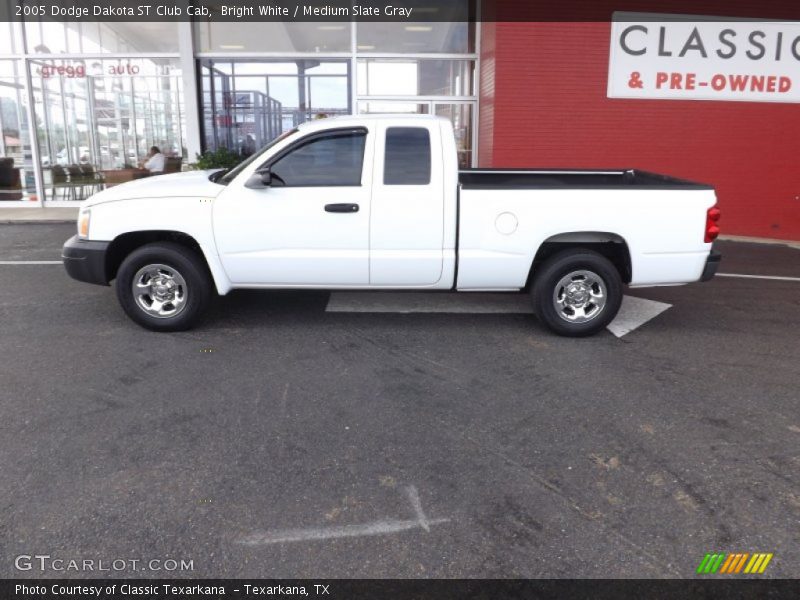Bright White / Medium Slate Gray 2005 Dodge Dakota ST Club Cab