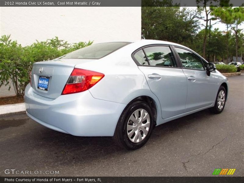 Cool Mist Metallic / Gray 2012 Honda Civic LX Sedan
