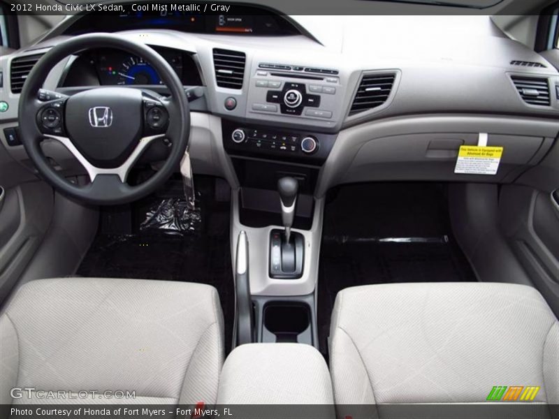Cool Mist Metallic / Gray 2012 Honda Civic LX Sedan