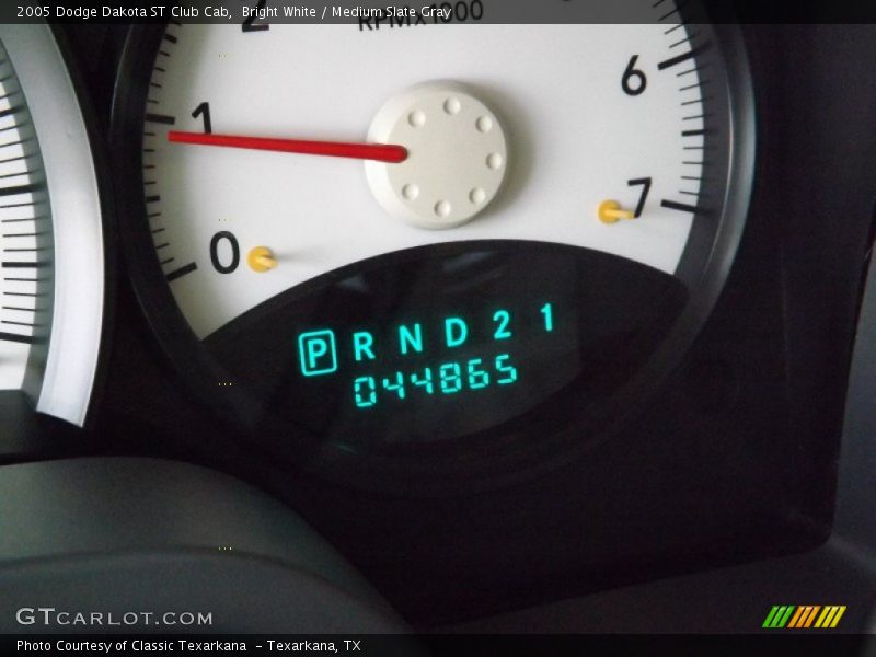 Bright White / Medium Slate Gray 2005 Dodge Dakota ST Club Cab