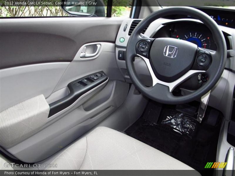 Cool Mist Metallic / Gray 2012 Honda Civic LX Sedan