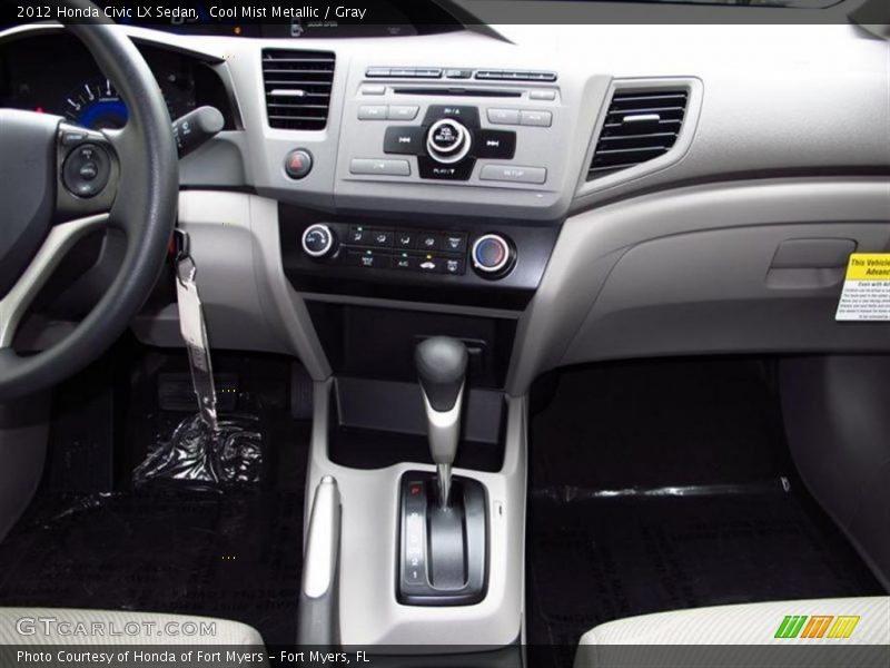 Cool Mist Metallic / Gray 2012 Honda Civic LX Sedan