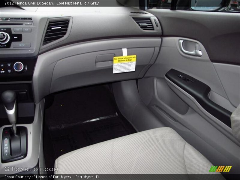 Cool Mist Metallic / Gray 2012 Honda Civic LX Sedan