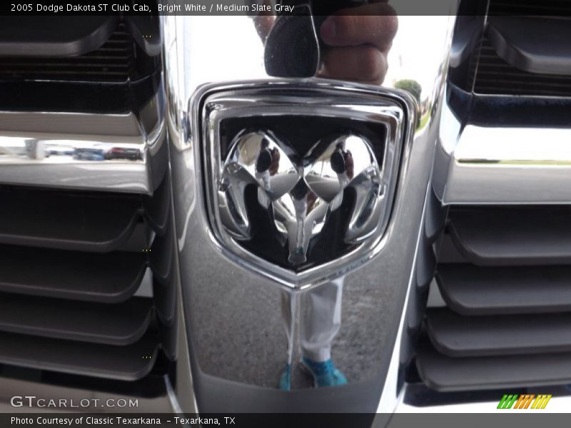 Bright White / Medium Slate Gray 2005 Dodge Dakota ST Club Cab