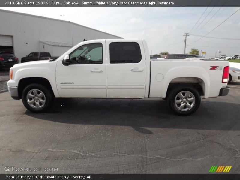 Summit White / Very Dark Cashmere/Light Cashmere 2010 GMC Sierra 1500 SLT Crew Cab 4x4