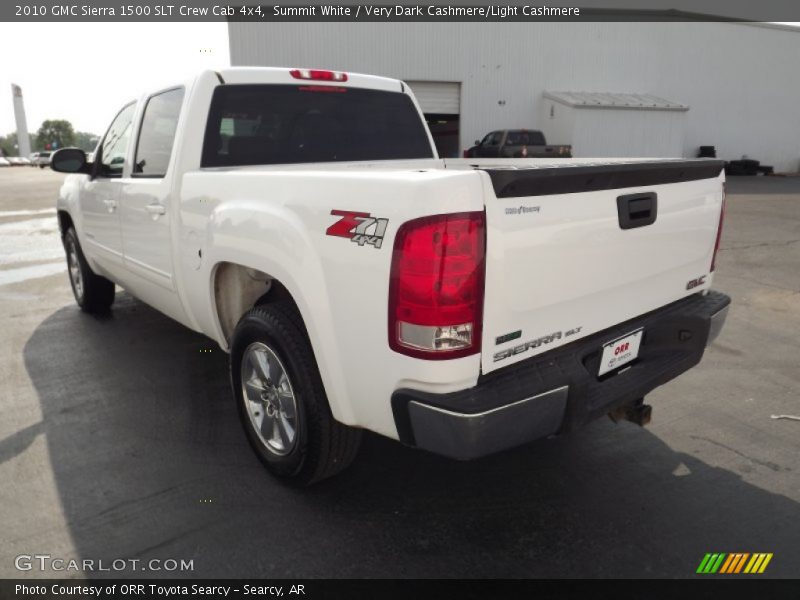 Summit White / Very Dark Cashmere/Light Cashmere 2010 GMC Sierra 1500 SLT Crew Cab 4x4