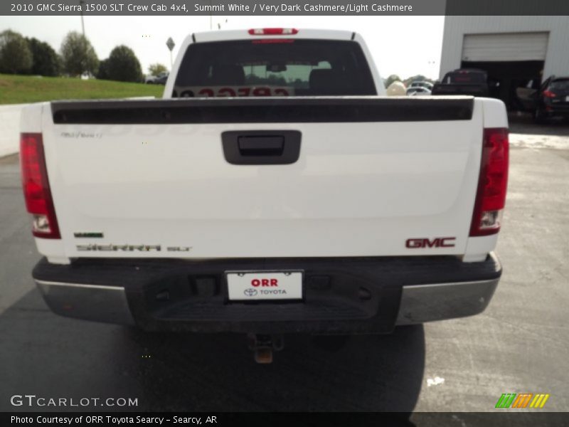Summit White / Very Dark Cashmere/Light Cashmere 2010 GMC Sierra 1500 SLT Crew Cab 4x4