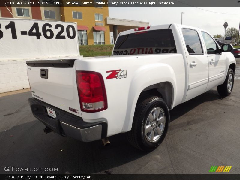 Summit White / Very Dark Cashmere/Light Cashmere 2010 GMC Sierra 1500 SLT Crew Cab 4x4