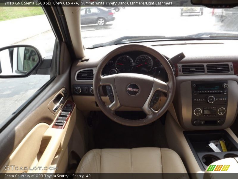 Summit White / Very Dark Cashmere/Light Cashmere 2010 GMC Sierra 1500 SLT Crew Cab 4x4