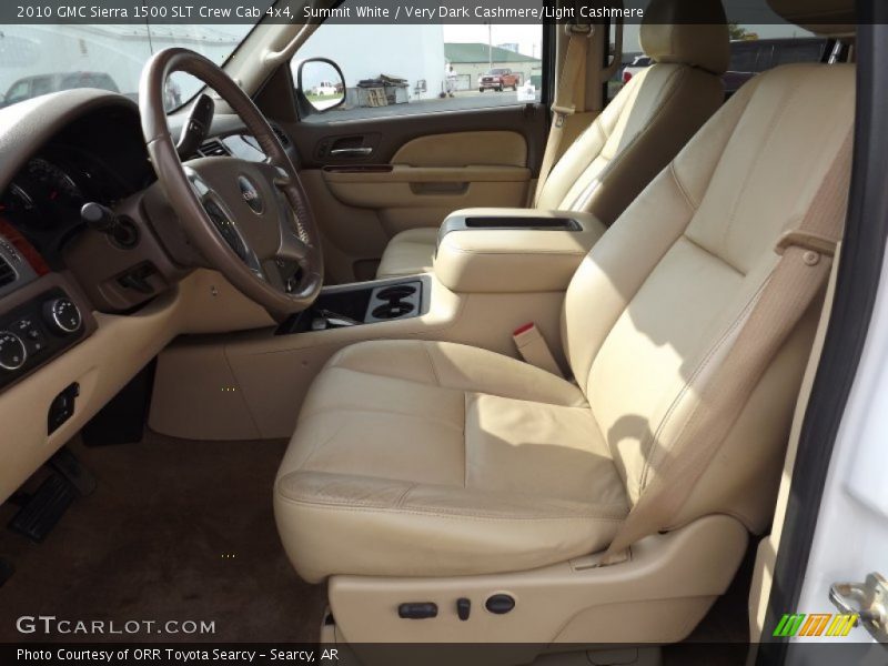 Summit White / Very Dark Cashmere/Light Cashmere 2010 GMC Sierra 1500 SLT Crew Cab 4x4