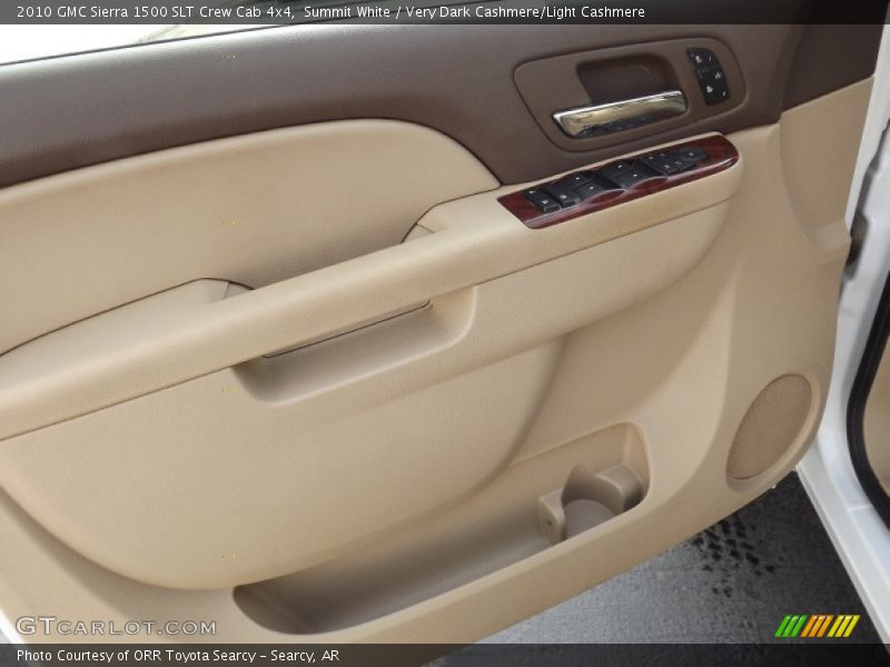 Summit White / Very Dark Cashmere/Light Cashmere 2010 GMC Sierra 1500 SLT Crew Cab 4x4