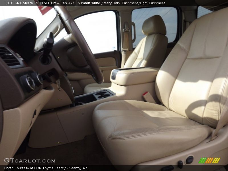 Summit White / Very Dark Cashmere/Light Cashmere 2010 GMC Sierra 1500 SLT Crew Cab 4x4