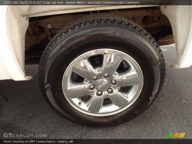 Summit White / Very Dark Cashmere/Light Cashmere 2010 GMC Sierra 1500 SLT Crew Cab 4x4