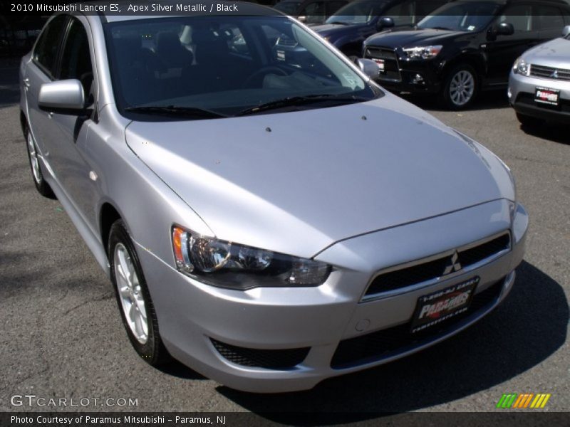 Apex Silver Metallic / Black 2010 Mitsubishi Lancer ES