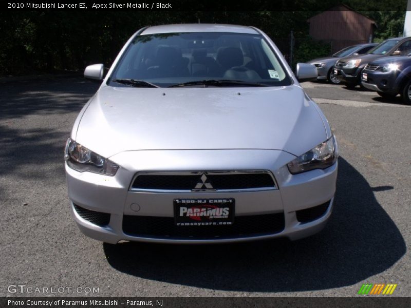 Apex Silver Metallic / Black 2010 Mitsubishi Lancer ES