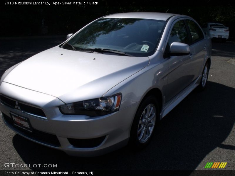 Apex Silver Metallic / Black 2010 Mitsubishi Lancer ES