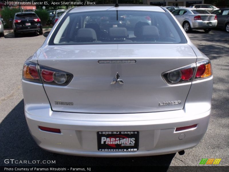 Apex Silver Metallic / Black 2010 Mitsubishi Lancer ES