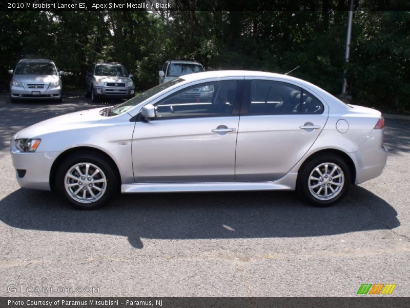 Apex Silver Metallic / Black 2010 Mitsubishi Lancer ES