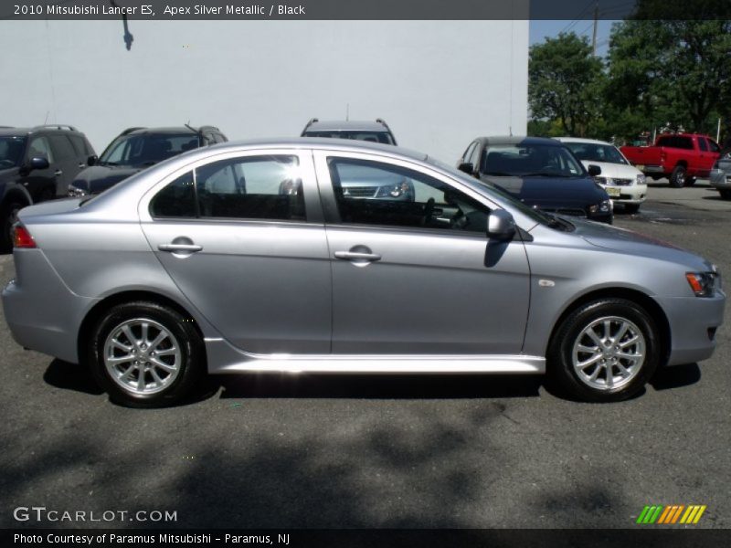 Apex Silver Metallic / Black 2010 Mitsubishi Lancer ES