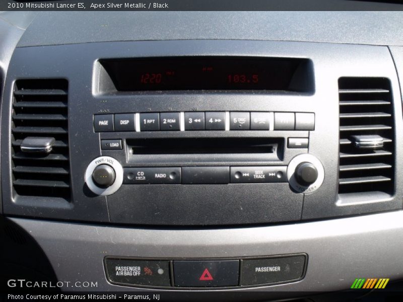 Apex Silver Metallic / Black 2010 Mitsubishi Lancer ES