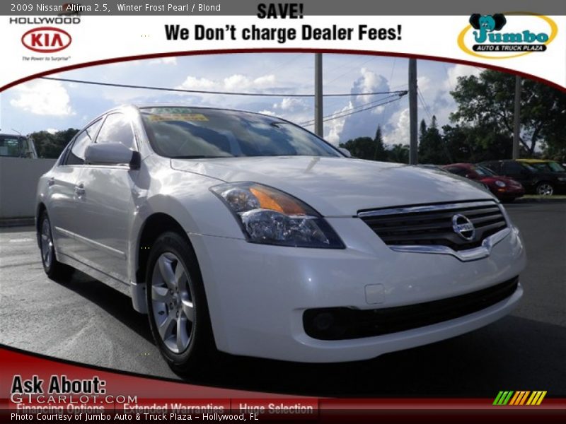 Winter Frost Pearl / Blond 2009 Nissan Altima 2.5