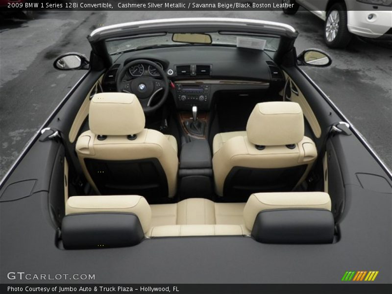 Cashmere Silver Metallic / Savanna Beige/Black Boston Leather 2009 BMW 1 Series 128i Convertible