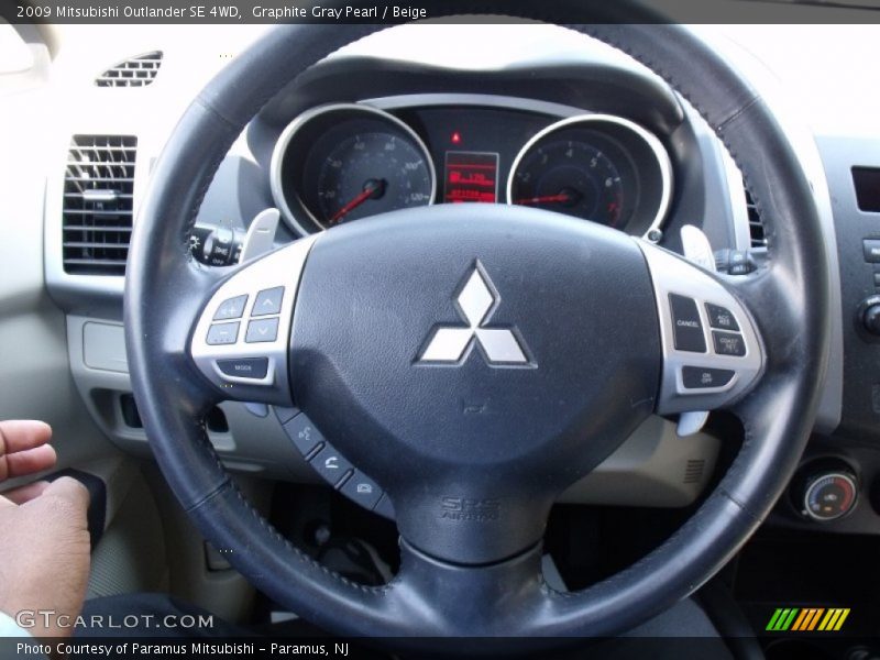 Graphite Gray Pearl / Beige 2009 Mitsubishi Outlander SE 4WD