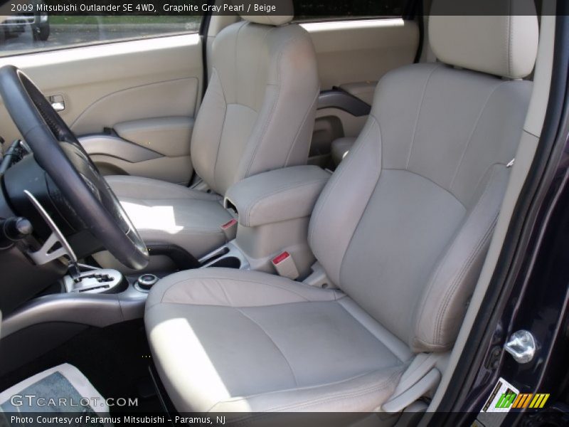 Graphite Gray Pearl / Beige 2009 Mitsubishi Outlander SE 4WD