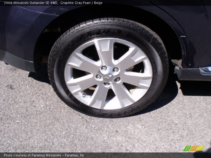 Graphite Gray Pearl / Beige 2009 Mitsubishi Outlander SE 4WD