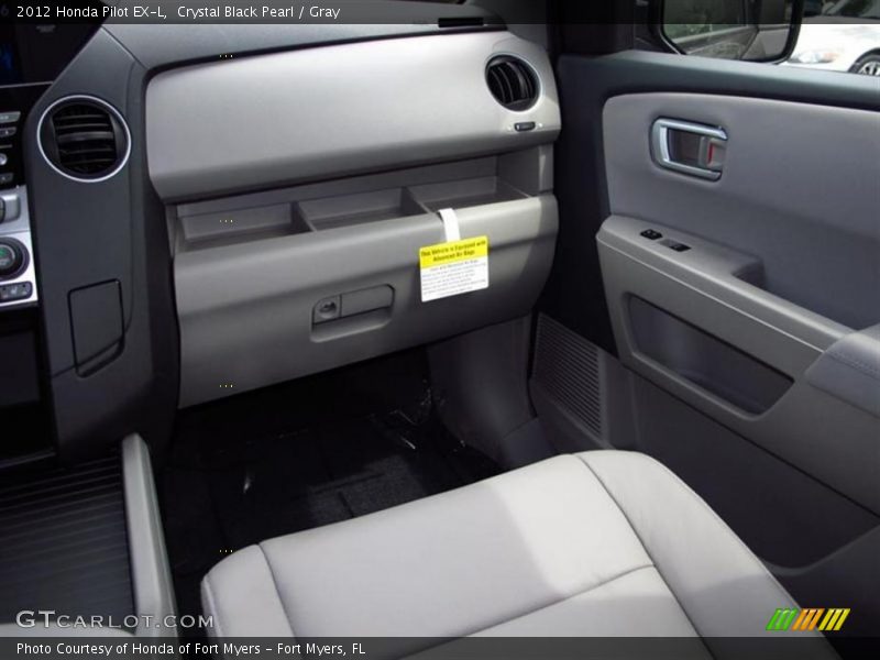 Crystal Black Pearl / Gray 2012 Honda Pilot EX-L