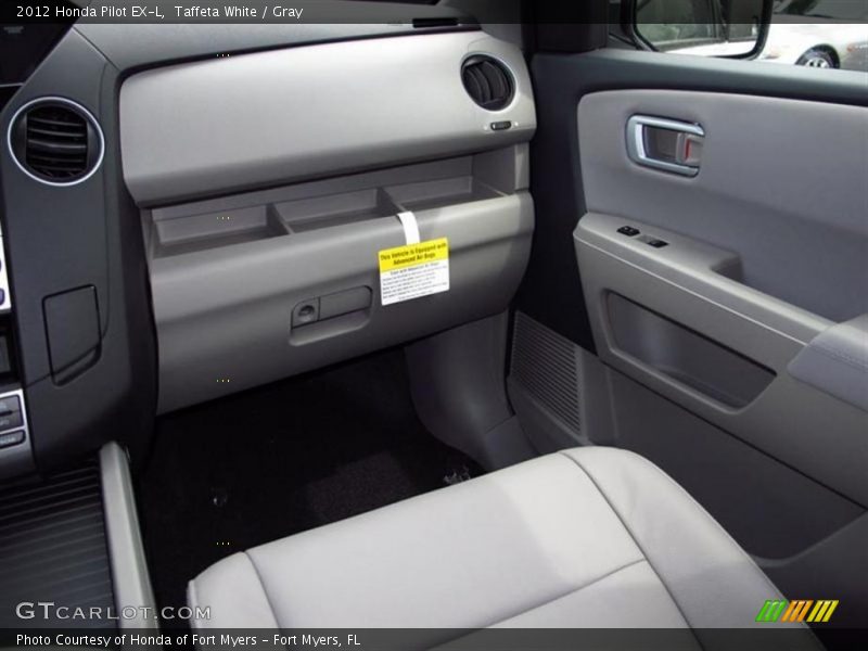 Taffeta White / Gray 2012 Honda Pilot EX-L
