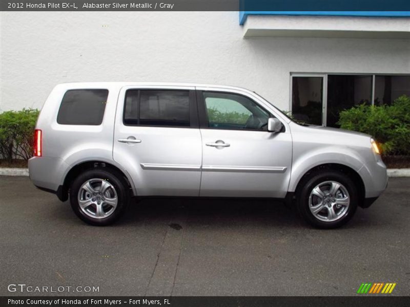 Alabaster Silver Metallic / Gray 2012 Honda Pilot EX-L
