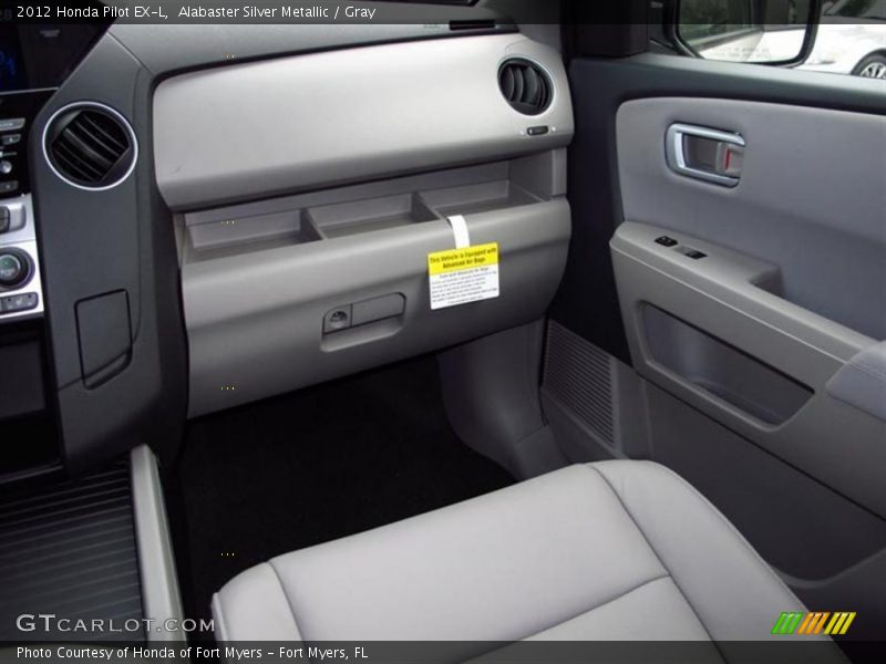 Alabaster Silver Metallic / Gray 2012 Honda Pilot EX-L