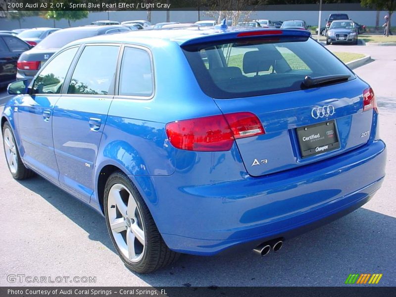 Sprint Blue Pearl Effect / Light Gray 2008 Audi A3 2.0T