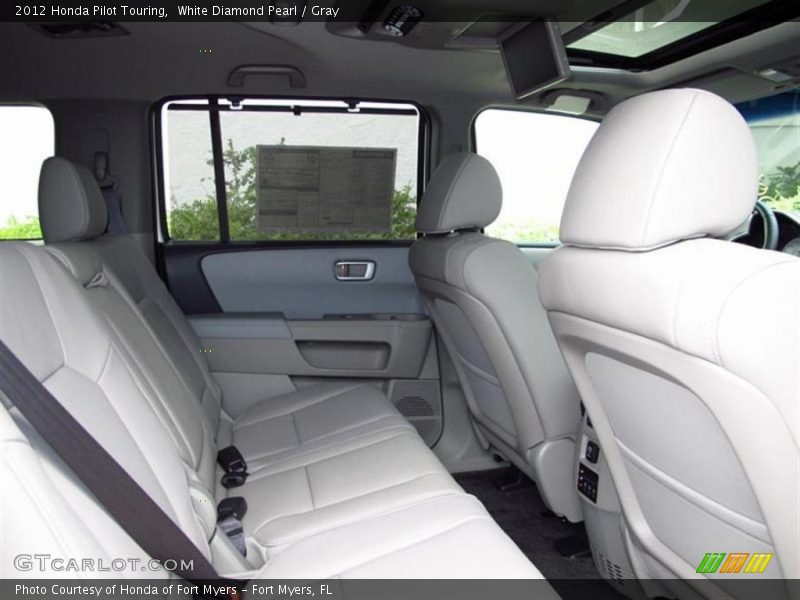 White Diamond Pearl / Gray 2012 Honda Pilot Touring