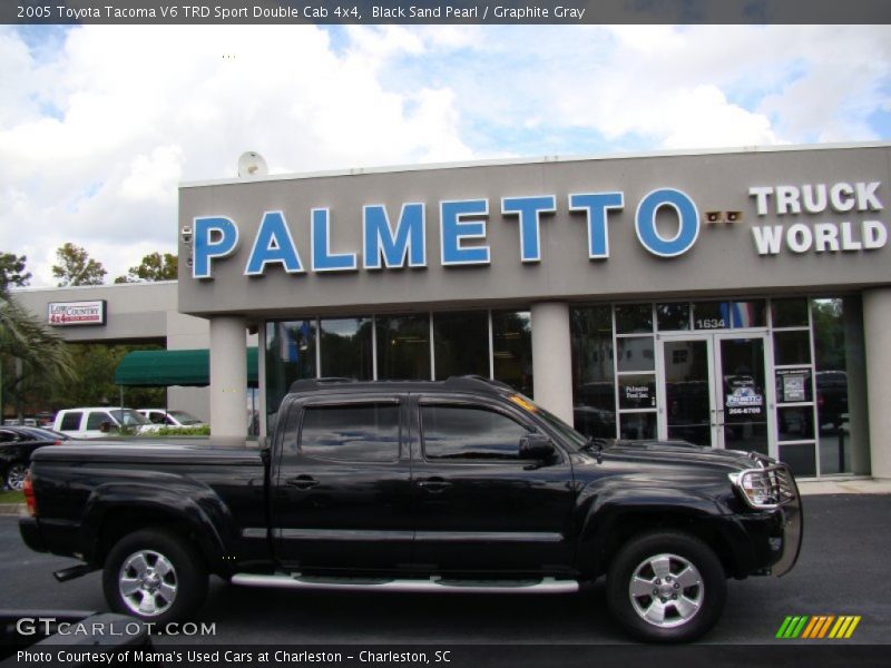 Black Sand Pearl / Graphite Gray 2005 Toyota Tacoma V6 TRD Sport Double Cab 4x4
