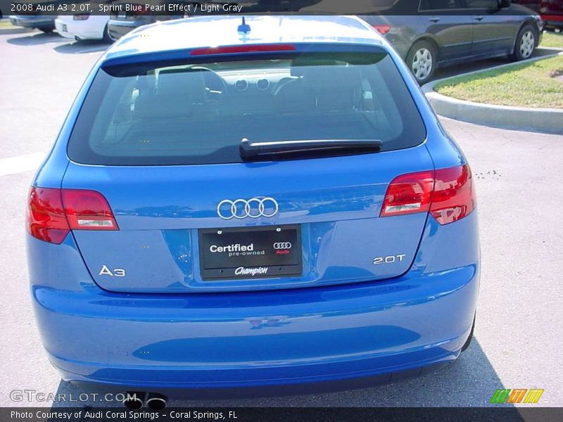 Sprint Blue Pearl Effect / Light Gray 2008 Audi A3 2.0T