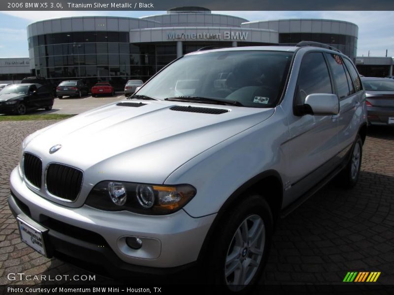 Titanium Silver Metallic / Black 2006 BMW X5 3.0i