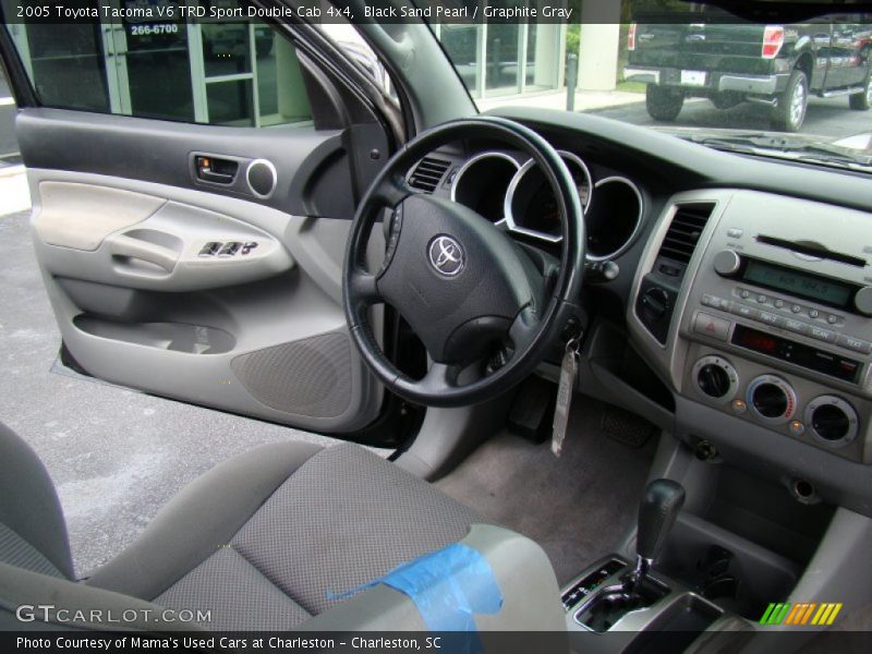 Black Sand Pearl / Graphite Gray 2005 Toyota Tacoma V6 TRD Sport Double Cab 4x4
