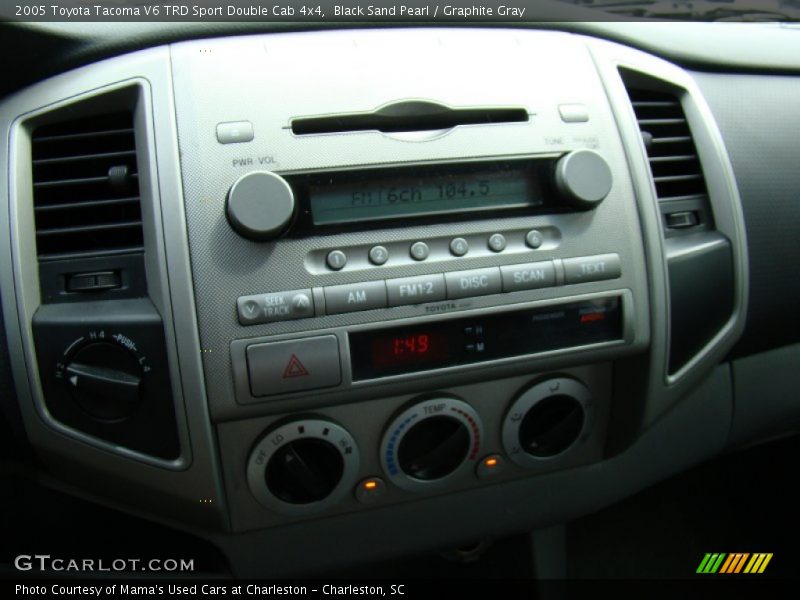Black Sand Pearl / Graphite Gray 2005 Toyota Tacoma V6 TRD Sport Double Cab 4x4