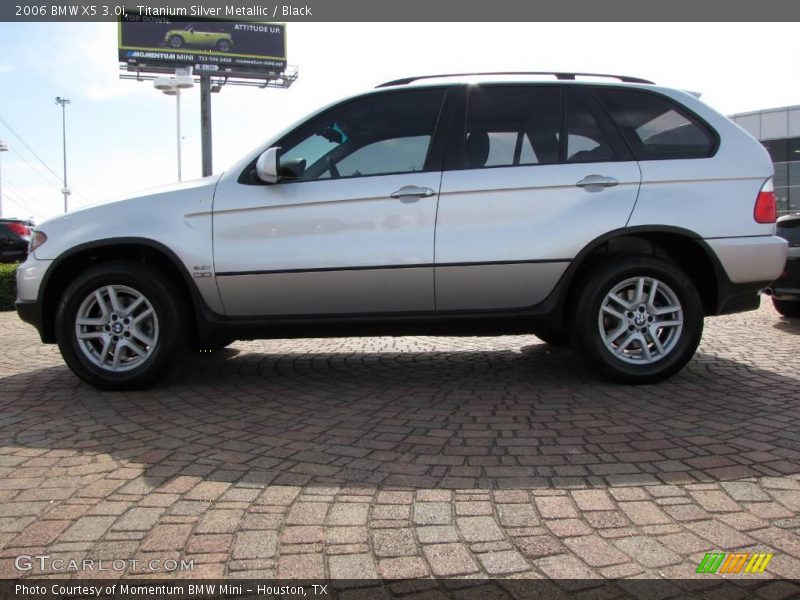 Titanium Silver Metallic / Black 2006 BMW X5 3.0i