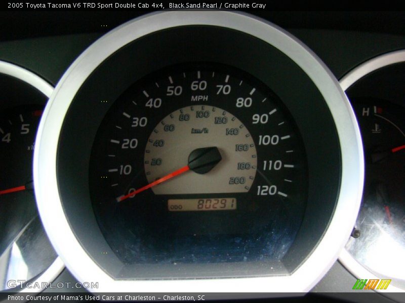 Black Sand Pearl / Graphite Gray 2005 Toyota Tacoma V6 TRD Sport Double Cab 4x4