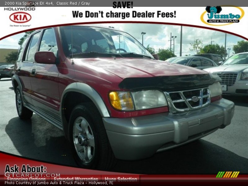 Classic Red / Gray 2000 Kia Sportage EX 4x4