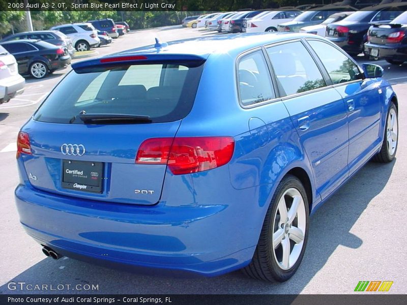 Sprint Blue Pearl Effect / Light Gray 2008 Audi A3 2.0T